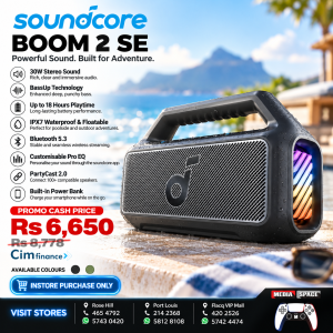 Soundcore Boom 2 SE Outdoor Speaker, 30W, BassUp Technology, 18H Playtime, IPX7 Waterproof, Floatable, USB-C, Custom EQ, Bluetooth 5.3, Portable For Outdoors, Camping, Beach, and Backyard