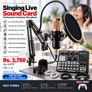 Live Sound Card with Condenser Microphone Kit, Audio Equipment for Live Streaming Podcast Recording Karaoke