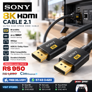 Sony 8k HDMI cable 2.1