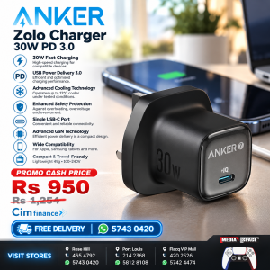 Anker Zolo 30W Compact GaN Charger, PIQ 3.0 PPS Fast Charging, Exclusive Low-Temperature Technology, Ultra-Safe and Portable, For iPhone, iPad, Samsung, Pixel, and More (USB-C Cable Included)